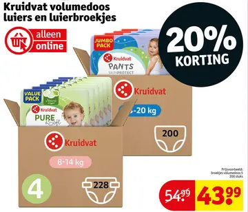 Aanbieding: Kruidvat volumedoos luiers en luierbroekjes