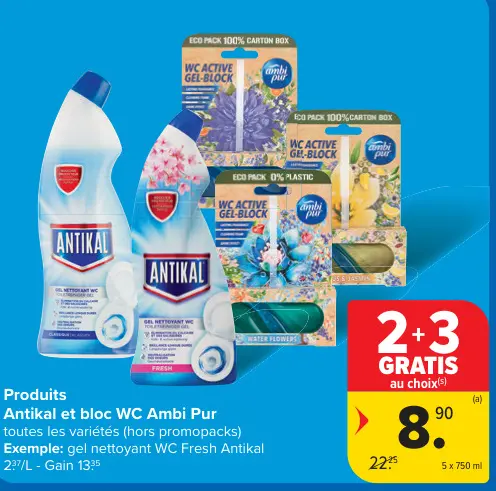 Offre: Antikal et bloc WC Ambi Pur