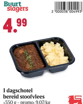 Aanbieding: 1 dagschotel bereid stoofvlees