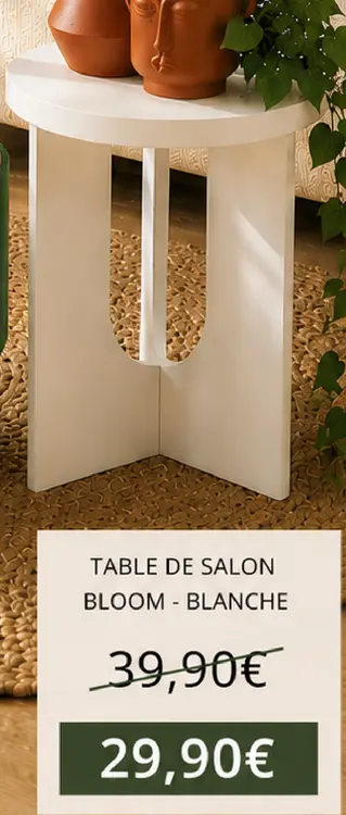 Offre: Table de salon bloom - blanche