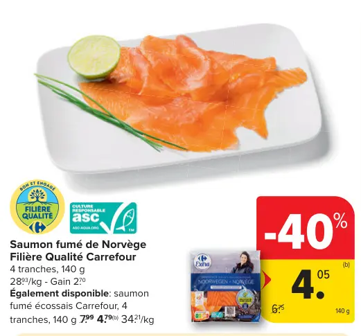 Offre: Saumon fumé de Norvège