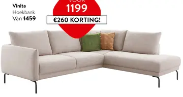 Aanbieding: Vinita Hoekbank
