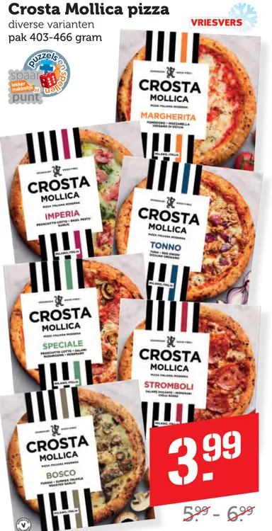 Aanbieding: Crosta Mollica pizza