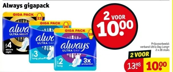 Aanbieding: Always gigapack