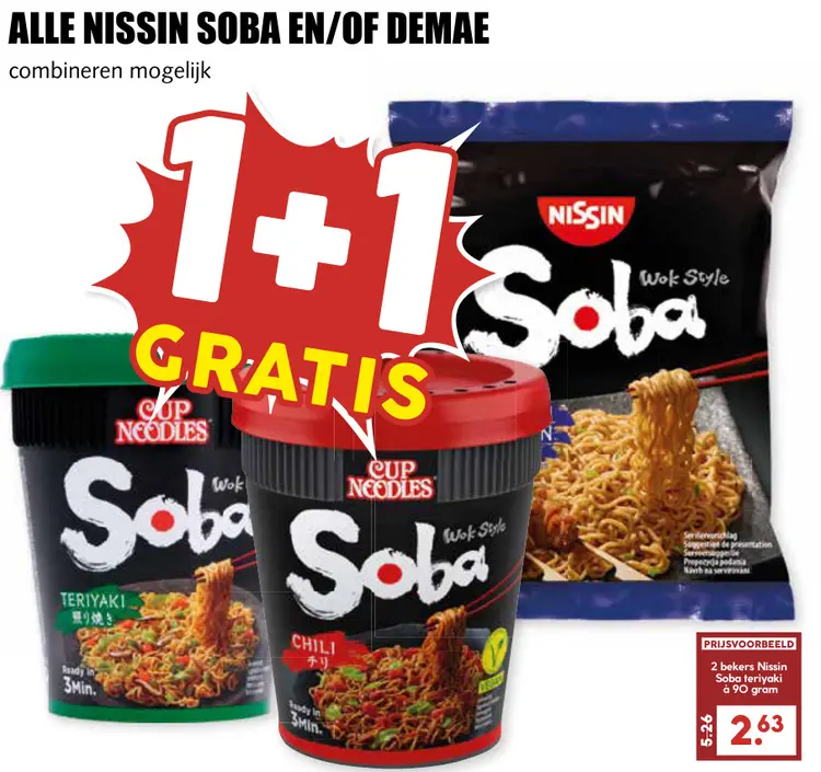 Aanbieding: Nissin Soba en/of Demae