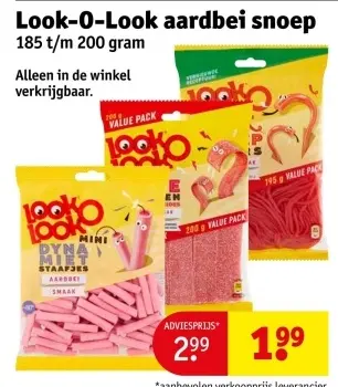 Aanbieding: aardbei snoep