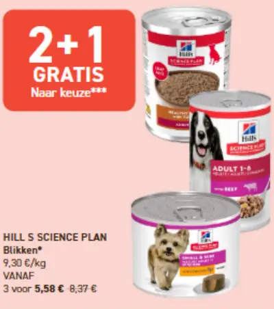 Promotie: HILL S SCIENCE PLAN Blikken