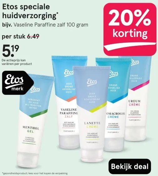 Aanbieding: Speciale huidverzorging