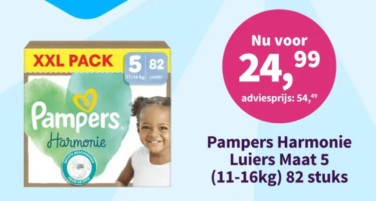 Promotie: Pampers Harmonie Luiers Maat 5