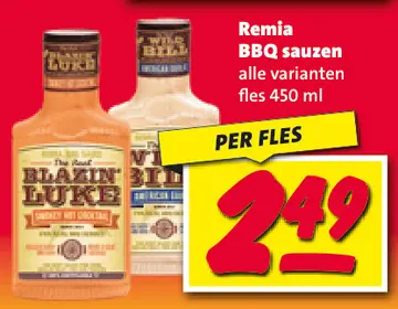 Aanbieding: Remia BBQ sauzen