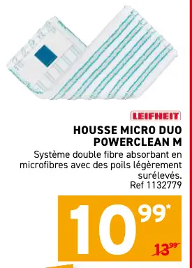 Offre: Housse micro duo powerclean m