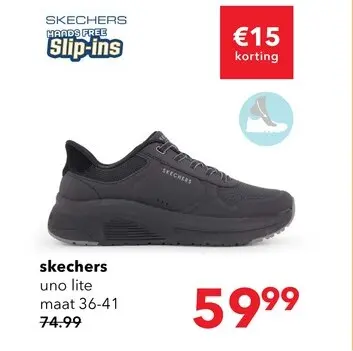 Aanbieding: Skechers Slip-ins: UNO Lite 2 - New Arc dames sneakers zwart