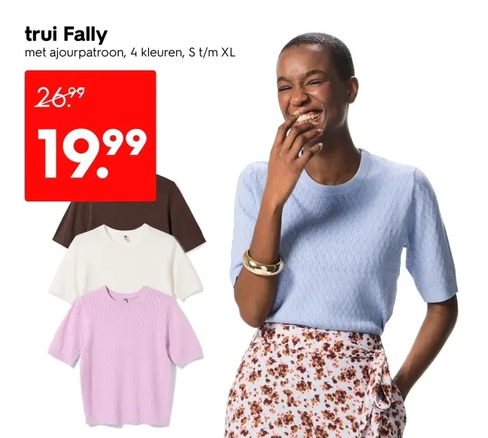 Aanbieding: Trui Fally met ajourpatroon