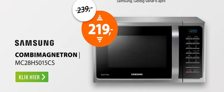 Aanbieding: Samsung MC28H5015CS Zilver