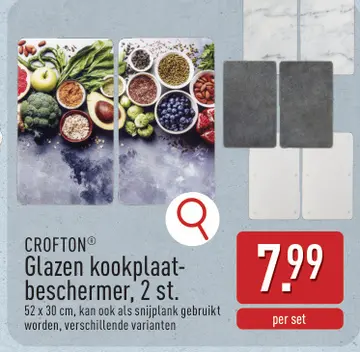Aanbieding: Glazen kookplaat- beschermer, 2 st.