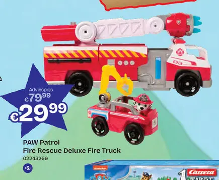 Promotie: PAW Patrol – Fire Rescue Deluxe Fire Truck