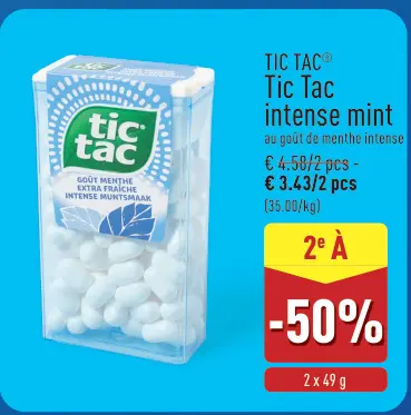 Offre: Tic Tac intense mint