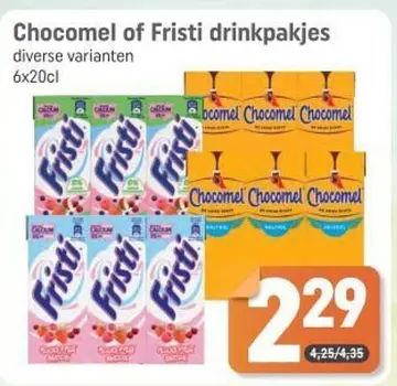Aanbieding: Chocomel of Fristi drinkpakjes