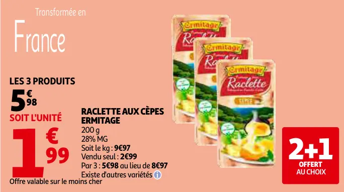 Promotie: Raclette aux cèpes