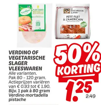 Aanbieding: Verdino of Vegetarische Slager Vleeswaren