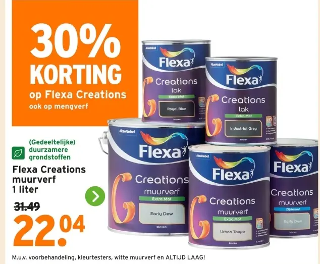 Aanbieding: Flexa Creations muurverf