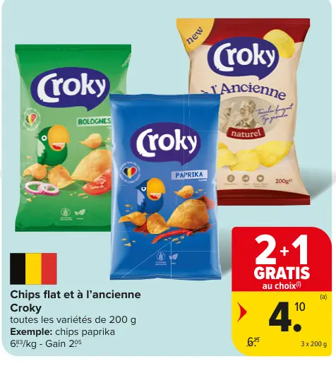 Offre: Chips flat et à l'ancienne
