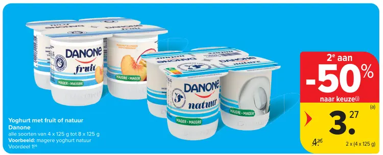 Promotie: Yoghurt met fruit of natuur