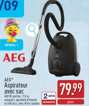 Offre: Aspirateur avec sac