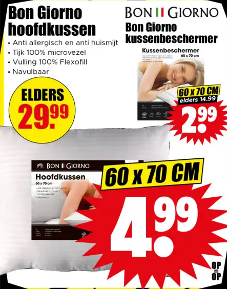 Aanbieding: Bon Giorno hoofdkussen