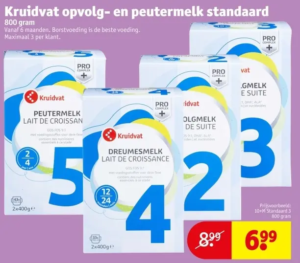 Aanbieding: Kruidvat opvolg- en peutermelk standaard