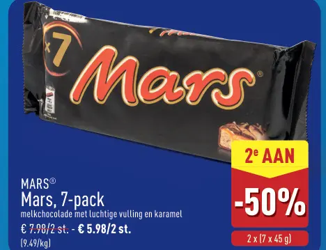 Promotie: Mars, 7-pack
