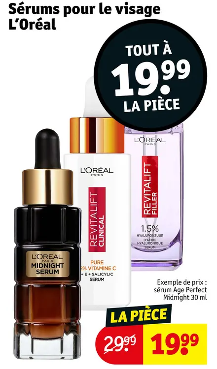 Offre: Sérums pour le visage