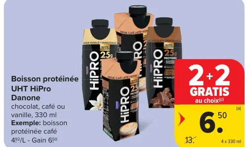Offre: Boisson protéinée UHT HiPro