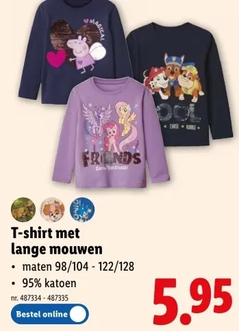 Promotie: T-shirt met lange mouwen