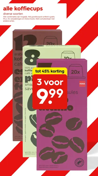 Promotie: Alle koffiecups