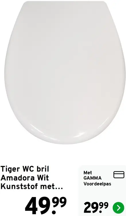 Aanbieding: WC bril Amadora Wit Kunststof met...
