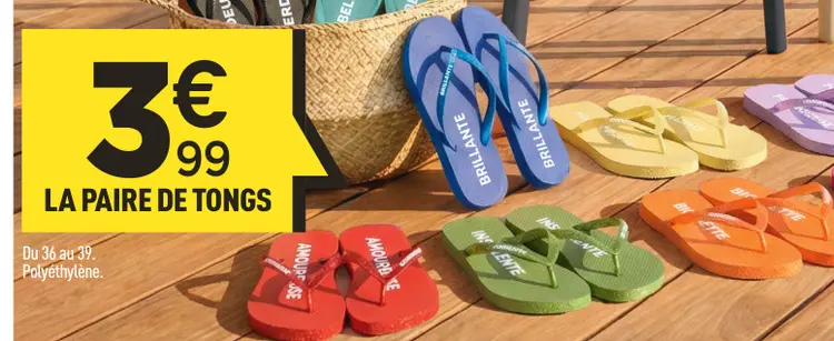 Offre: La paire de tongs