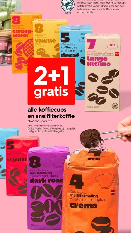 Aanbieding: Koffiecups en snelfilterkoffie