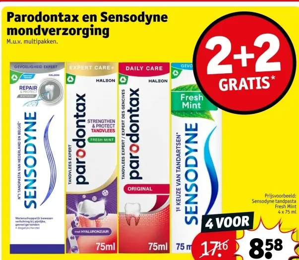 Aanbieding: Parodontax en Sensodyne mondverzorging