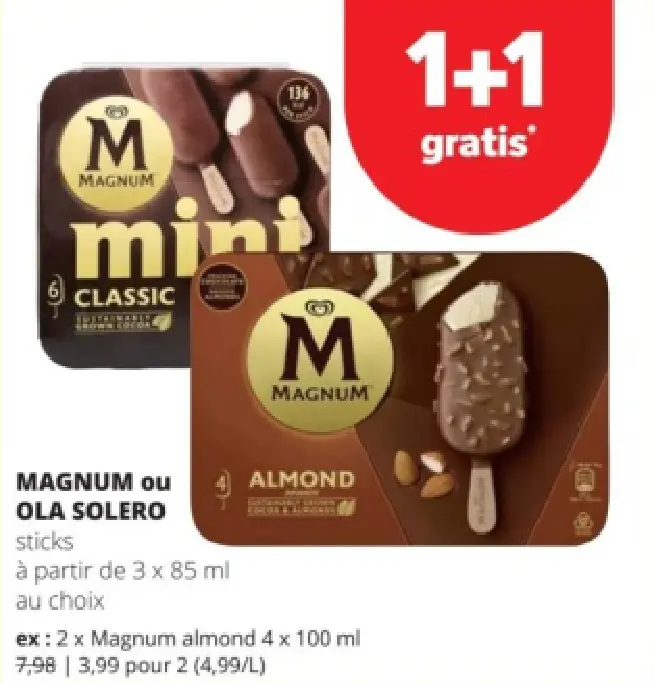 Offre: Magnum ou Ola Solero sticks