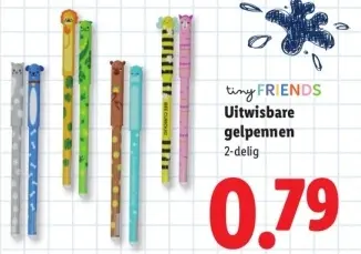 Aanbieding: Uitwisbare gelpennen