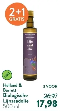 Aanbieding: Biologische Lijnzaadolie