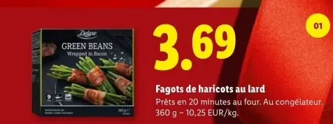 Offre: Fagots de haricots au lard