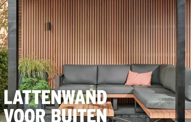 Promotie: Lattenwand voor buiten