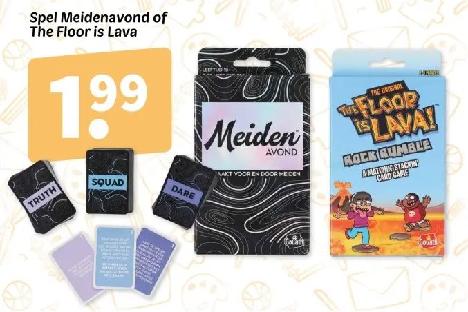 Promotie: Spel Meidenavond of The Floor is Lava