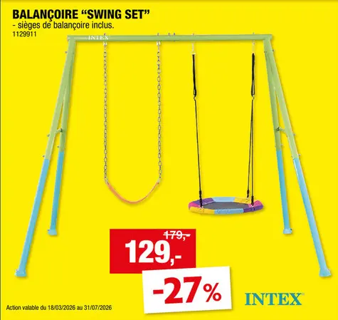 Offre: Intex portique balançoire