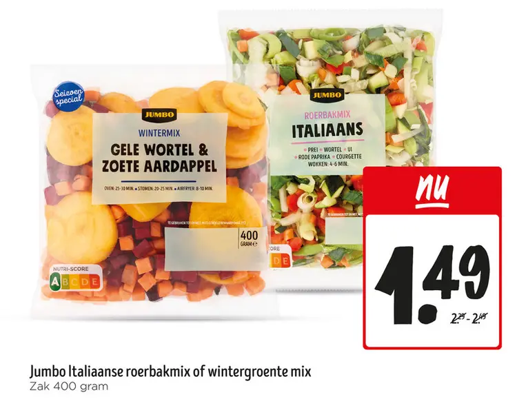 Aanbieding: Italiaanse roerbakmix of wintergroente mix