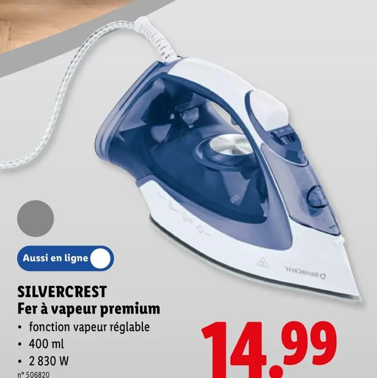 Offre: Fer à vapeur premium