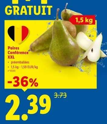 Offre: Poires Conférence XXL