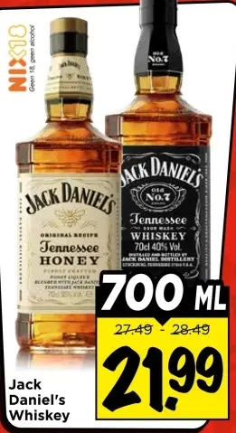 Aanbieding: Jack Daniel's Whiskey